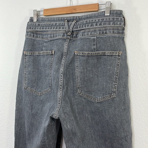 Veronica Beard Logan Belted High Rise Straight-Leg Jeans in‎ Kodiak size 31 - Picture 5 of 11